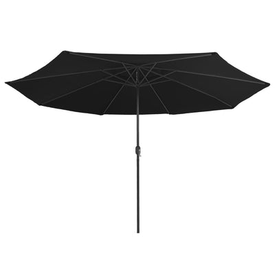 Aurinkovarjo metallirunko 390 cm musta