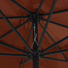 Aurinkovarjo metallirunko 390 cm terrakotta