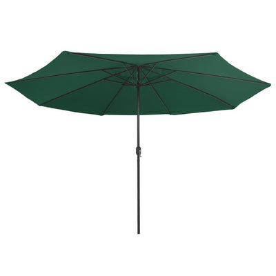 Aurinkovarjo metallirunko 390 cm vihreä