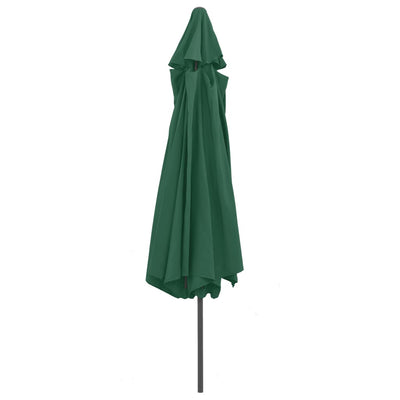 Aurinkovarjo metallirunko 390 cm vihreä