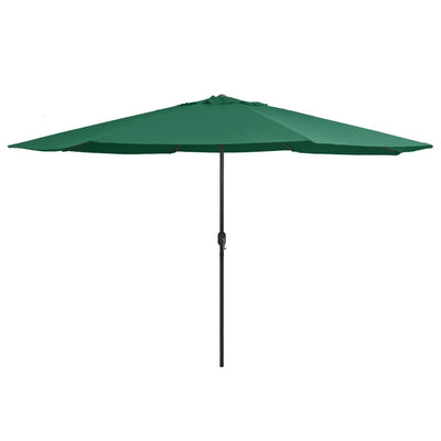 Aurinkovarjo metallirunko 390 cm vihreä