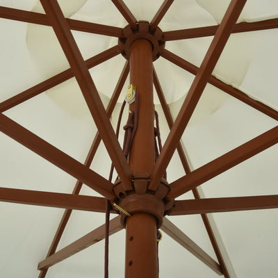 Aurinkovarjo puurunko 330 cm hiekanvalkoinen