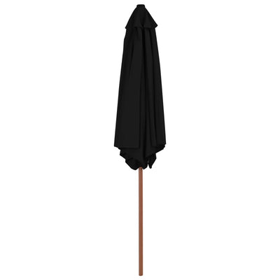 Aurinkovarjo puurunko musta 270 cm