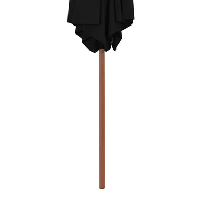 Aurinkovarjo puurunko musta 270 cm