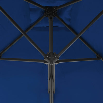 Aurinkovarjo terästangolla sininen 300x230 cm