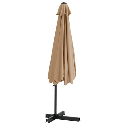 Aurinkovarjo terästanko 300 cm harmaanruskea