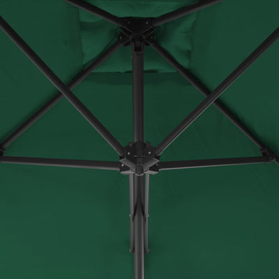 Aurinkovarjo terästanko 300 cm vihreä