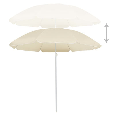 Aurinkovarjo terästanko hiekka 180 cm