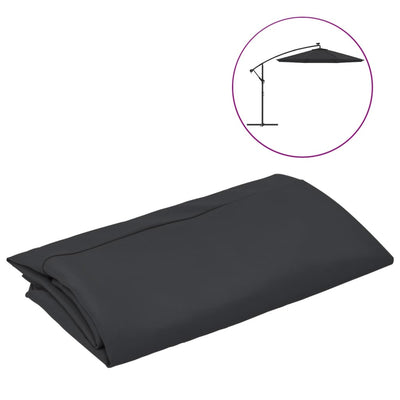 Aurinkovarjon vaihtokangas musta 300 cm