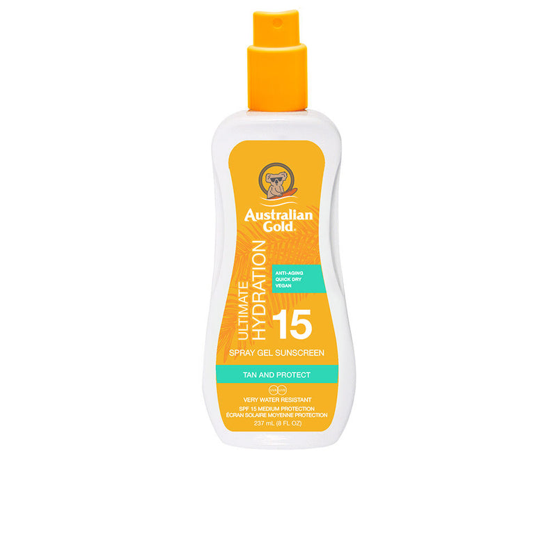 Australian Gold Sunscreen spf15 spray gel 237 ml | Vuodevaatteet.fi