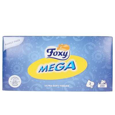 Facial mega kasvopyyhkeet 200 kpl - FOXY