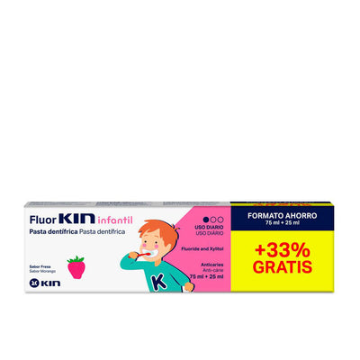 Fluorkin children hammastahna #mansikka 75+25 ml 100 ml - KIN
