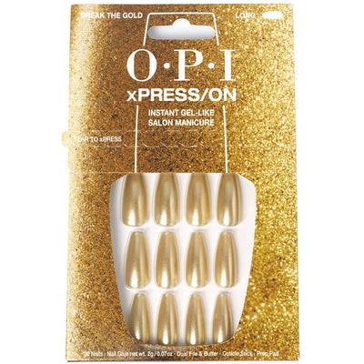 Opi Xpress/On Artificial Nails Nail Art #Break The Gold 30 U