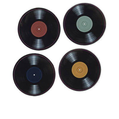 Vinyyli coaster halkaisija 10 cm, 4 kpl - HOME DECO FACTORY