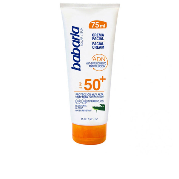 Babaria Solar adn aloe vera kasvoaurinkovoide spf50+ 75 ml | Vuodevaatteet.fi
