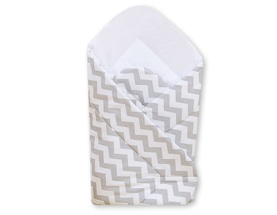 Babynest with stiffening- Chevron grey
