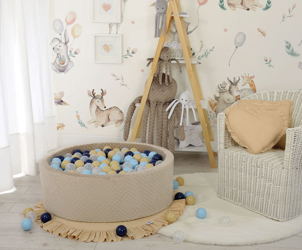 Bobono - Minky-pallomeri H-30 cm 300 palloa beige