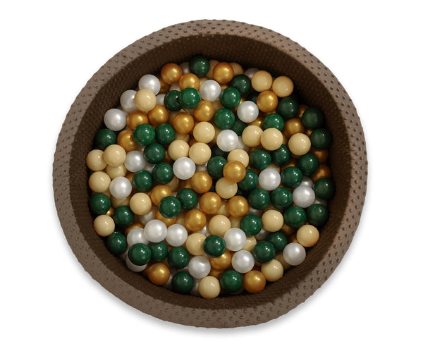 Bobono - Minky-pallomeri 200 palloa, suklaanruskea, korkeus 30 cm