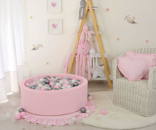 Bobono - Pallomeri minky 30 cm 300 palloa vaaleanpunainen