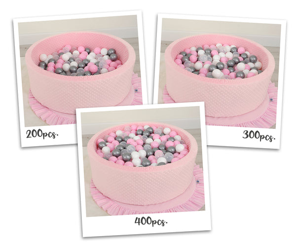 Bobono - Pallomeri minky 30 cm 300 palloa vaaleanpunainen