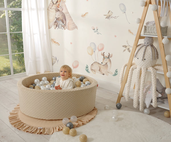 Bobono - Minky-pallomeri 30 cm 200 palloa sumunsininen