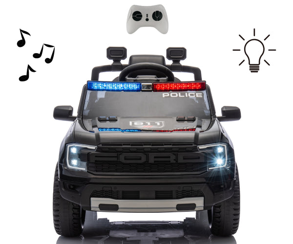 Milly Mally - Milly Mally akkukäyttöinen ajoneuvo Ford Ranger Police Black