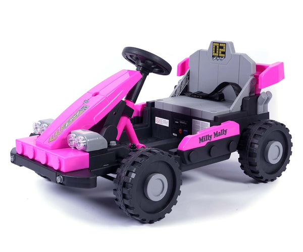 Milly Mally - Milly Mally Prime 2w1 akkukäyttöinen ajoneuvo vaaleanpunainen