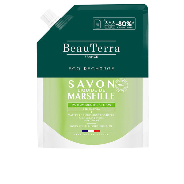 Beauterra Marseille Lemon Mint Soap Refill 900 Ml | Vuodevaatteet.fi