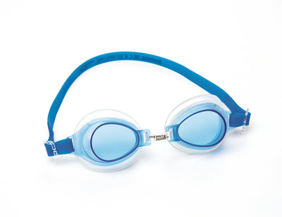 Sinisävyiset Bestway 21002 Hydro Swim -uimalasit uimiseen.