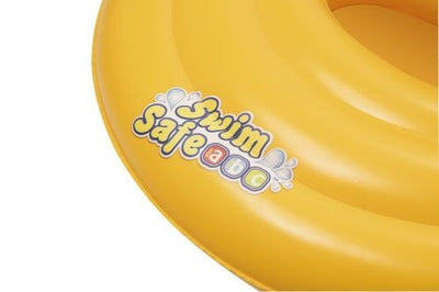 Bestway Swim Safe -kolmirengasinen vauvan istuin, halkaisija 69 cm, väri sininen ja keltainen.