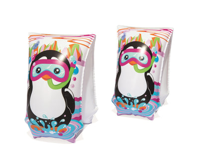Bestway 32102 -pingviinikuvioiset uimarenkaat lapsille. Kaksi uimarenkaita, koko 30cm x 15cm.
