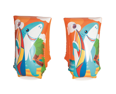 Bestway 32102 -uimarenkaat lapsille, koko 30cm x 15cm, keltaiset ja siniset värit.
