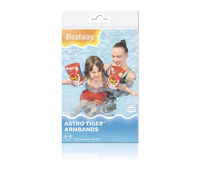 Bestway 32102 -rekawki do nauki pływania tygrys kosmonauta -uimarenkaat, koko 30cm x 15cm.