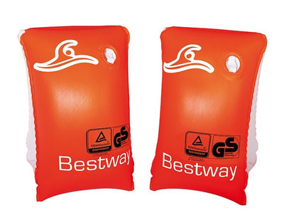 Bestway 32114 - 10 x 525cm x 13cm Safe 2 Swim -premium-uimaharjoittelijat. Sinivalkoiset uimarengas- ja käsivarsirenkaat lapselle.