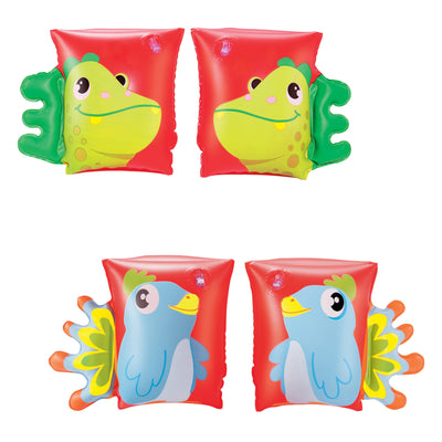 Bestway 32115 - 9 x 62 x 15 cm dinosauruspapukaijakäsivarsirenkaat. Käsivarsirenkaat ovat värikkäät ja niissä on hauska dinosaurus- ja papukaijakuviointi. Käsivarsirenkaat on tarkoitettu lapsille uimisen avuksi.
