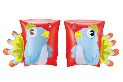 Bestway 32115 - 9 x 62,3 cm x 15 cm -kokoiset dinosauruksen ja papukaijan muotoiset uimarenkaat.
