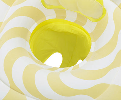 Kelluntatuoli uimataitoon, neliö, pehmeä, keltainen 76cm