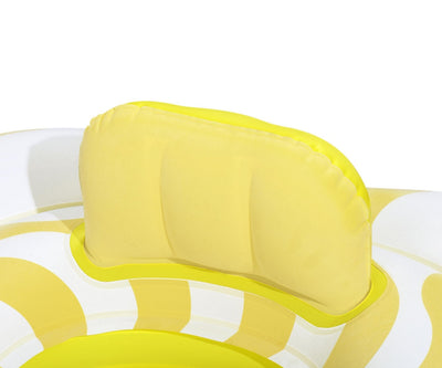 Kelluntatuoli uimataitoon, neliö, pehmeä, keltainen 76cm