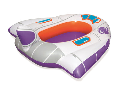 Bestway 34106 -lautalla on sininen ja violetti galaksikuvio. Lautta on 104 metriä pitkä ja 99 cm leveä.