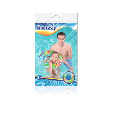 Bestway 36013 -kolo uima-altaaseen, halkaisija 56 cm, sininen ja keltainen.