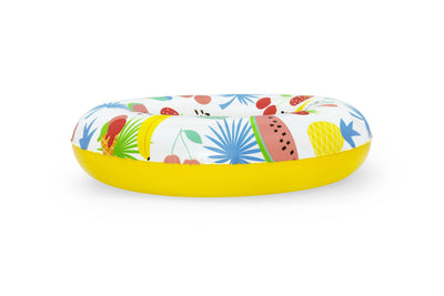 Bestway 36014 -kelluntarengas, halkaisija 61 cm, jossa on hedelmäkuviointi.