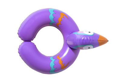 Bestway 36112 -kelluttava uimarengas, halkaisija 57 cm x korkeus 51 cm. Tuote on sininen ja siinä on hauska tukan mallinen koriste.