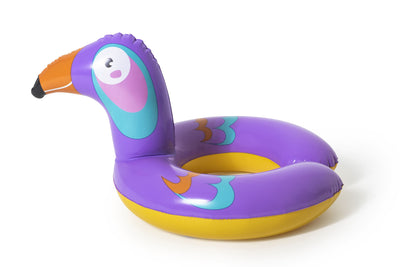 Bestway 36112 -kelluttava uimarengas, pinkki ja violetti, mitat 57cm x 51cm.