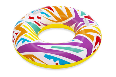 Bestway 36228 -kolo uima-alusta, halkaisija 107 cm, disco-valoilla ja kahvoilla.