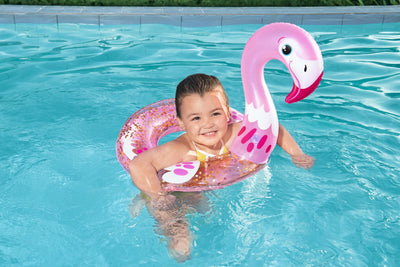 Bestway 36306 -kokoontaitettava uima-allas flamingo-kuvioisella pohjalla. Koko 61cm x 61cm.