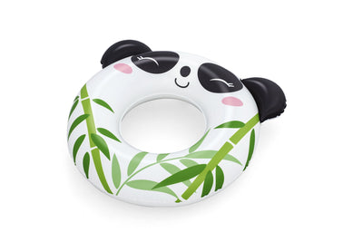Mustavalkoinen pandan muotoinen uima-allas, koko 79cm x 85cm.