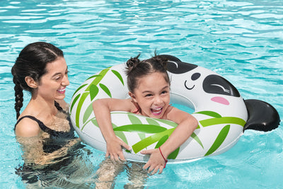 Bestway 36351 -kokoontaitettava uima-allas panda-muodossa, mitat 79cm x 85cm.
