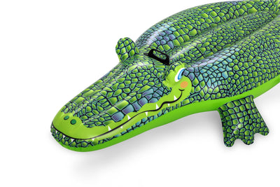 Bestway 41477 -dmuchany krokodyl do pływania z uchwytem, koko 152cm x 71cm. Crocodile-muotoinen puhallettava uimalelu, jossa on kahva.