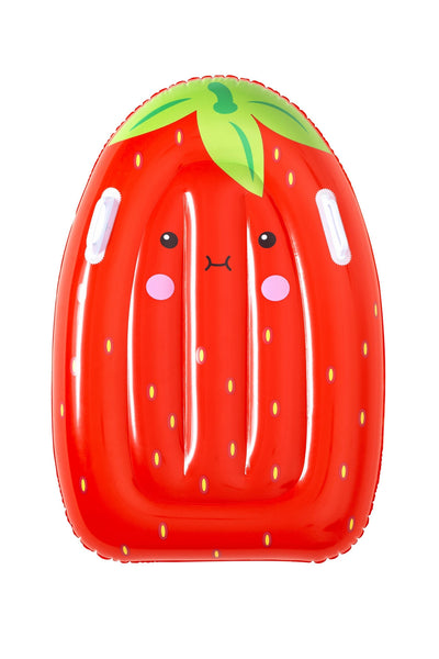 Bestwayn trukkustrawberry-puhallettava uimalevy kahvoilla, mitat 84 cm x 56 cm.