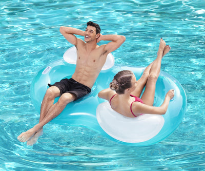 Kaksinkertainen Sininen PVC-uimarengas 1.88m x 1.17m